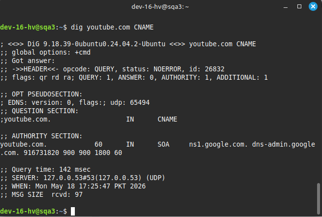 Avoid DNS Chain Lookups in Linux