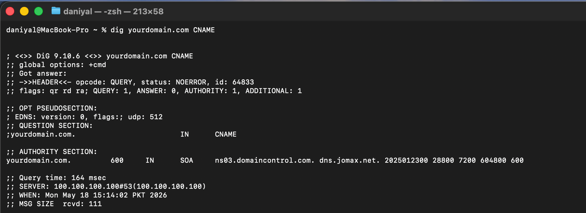 Avoid DNS Chain Lookups in Mac
