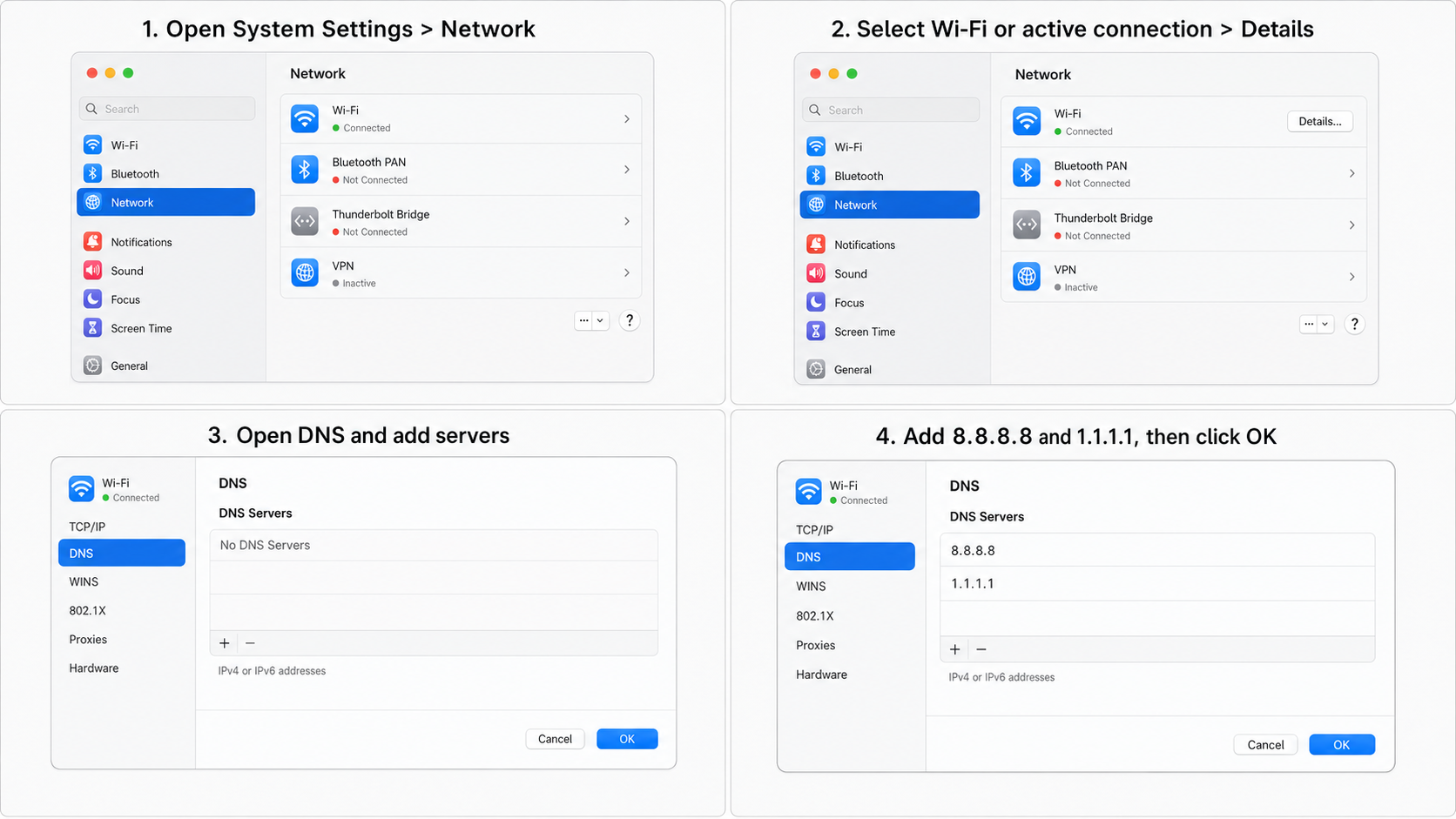 Change DNS on Mac