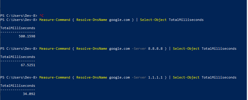 Manual Check DNS on Windows