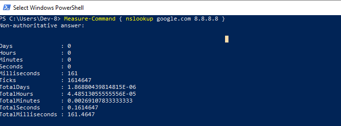 Website DNS server performance in Windows