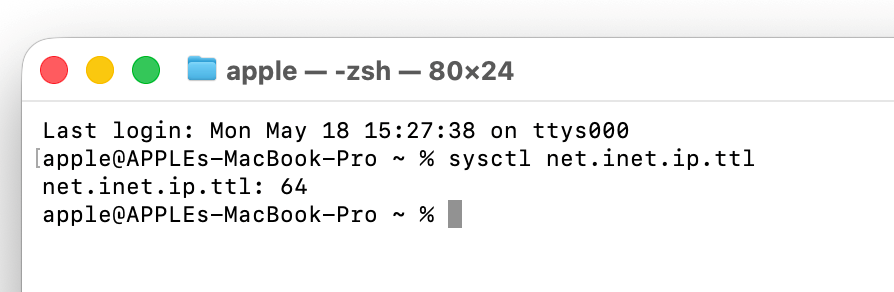 Verify TTL value in MAC