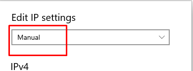 Choose Manual for DNS