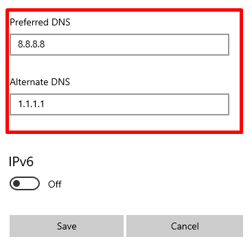 Preferred DNS Server