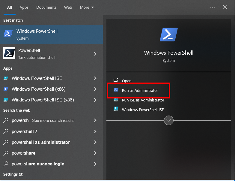 Run PowerShell